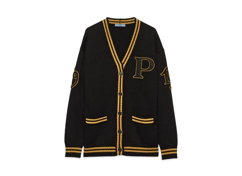 PRADA Women's Wool and Cashmere Cardigan "Black"