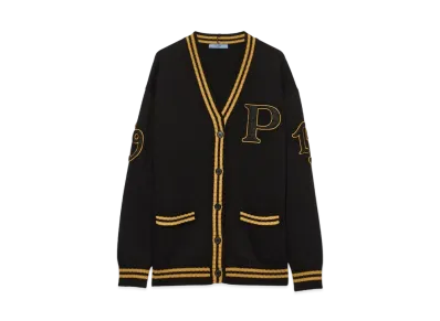 PRADA Women's Wool and Cashmere Cardigan "Black"