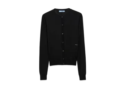 PRADA Women's Superfine Wool Cardigan "Black"