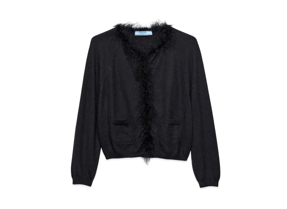 PRADA Women's Cashmere Cardigan "Black"