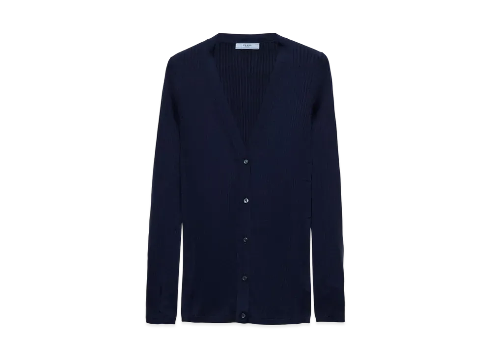 PRADA Women's Cotton Cardigan "Navy"