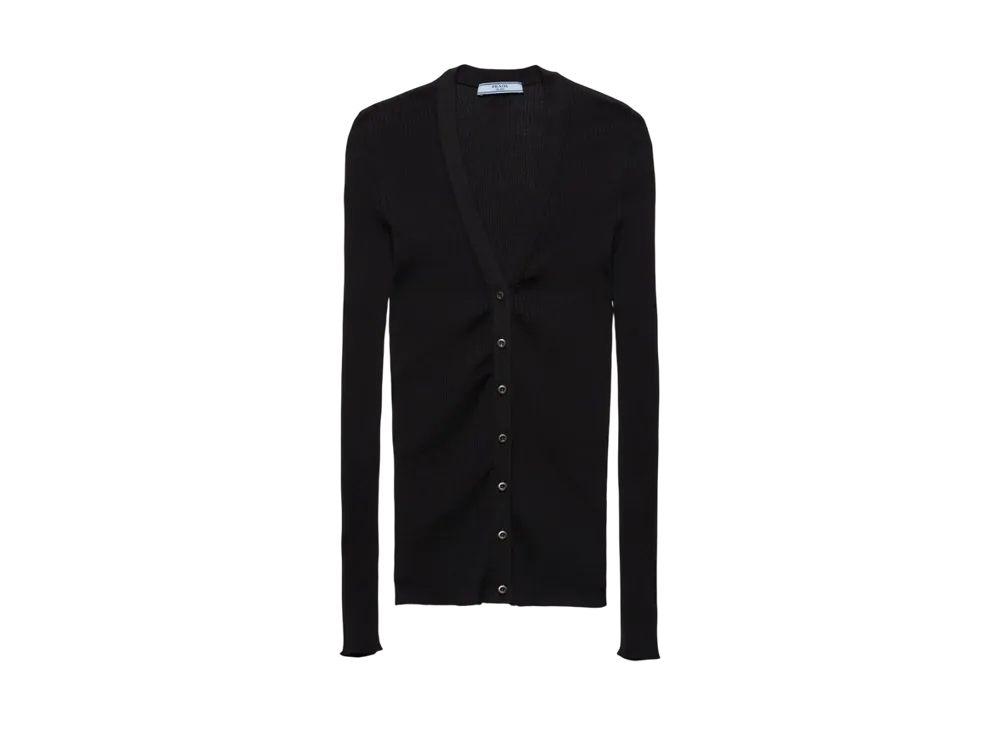 PRADA Women's Cotton Cardigan "Black"