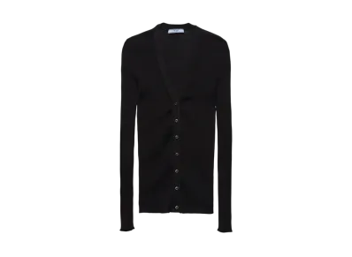 PRADA Women's Cotton Cardigan "Black"