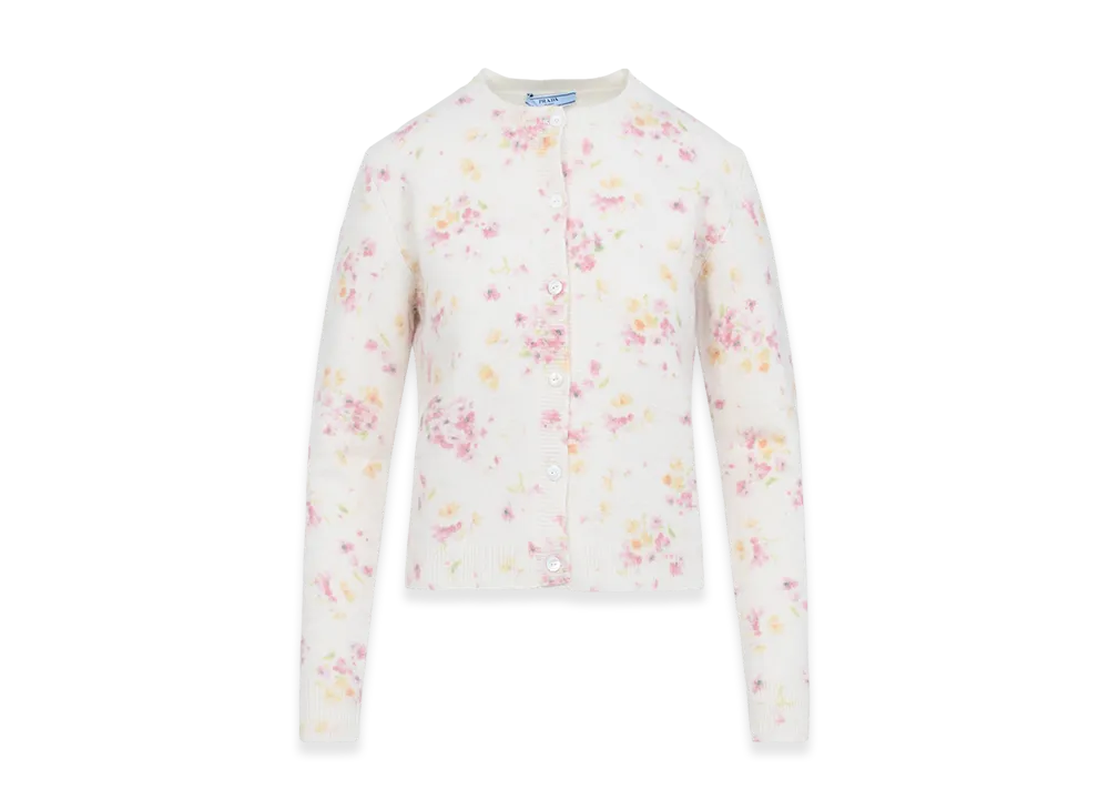 PRADA Women's Virgin Wool Cardigan "Pink"