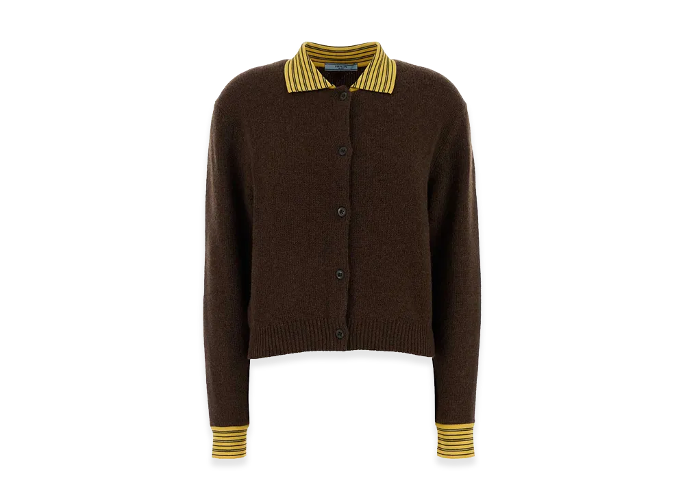 PRADA Women's Cashmere Blend Cardigan "Brown"