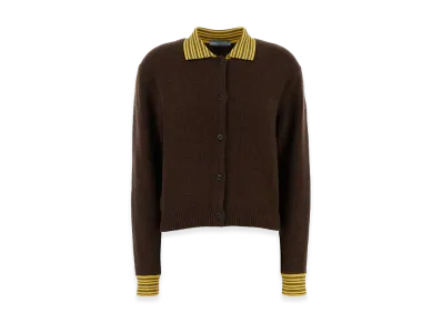 PRADA Women's Cashmere Blend Cardigan "Brown"