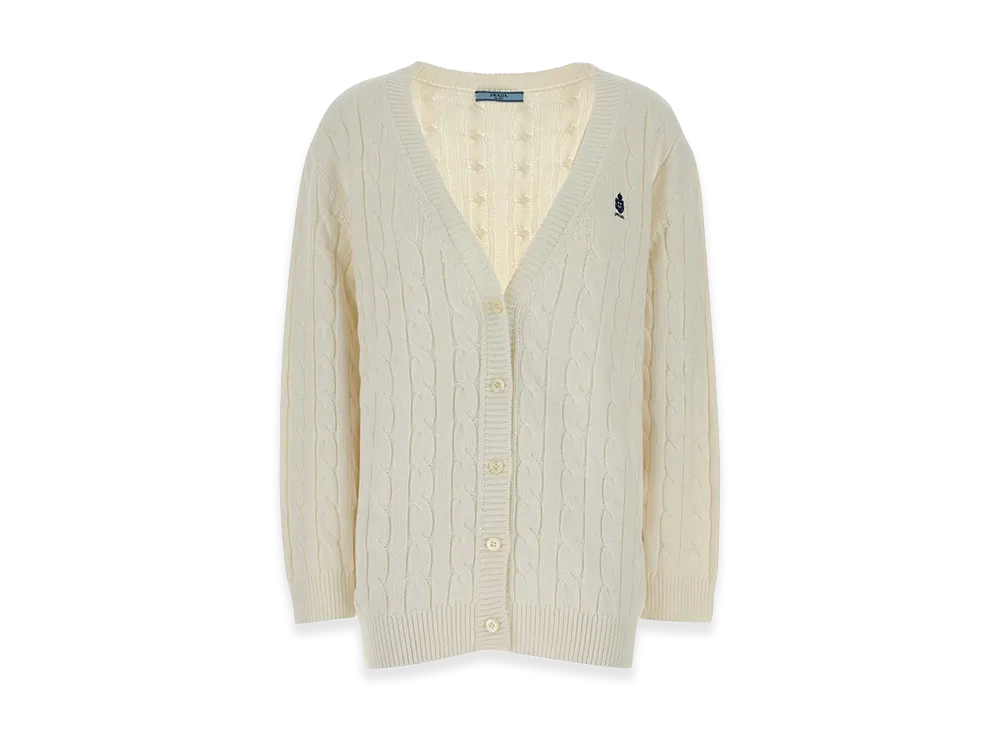 PRADA Wonen's Cotton Cardigan "White"