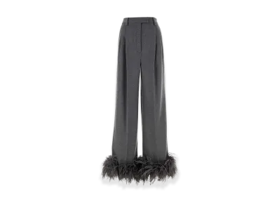 PRADA Women's Cashmere Wide-Leg Pant "Grey"