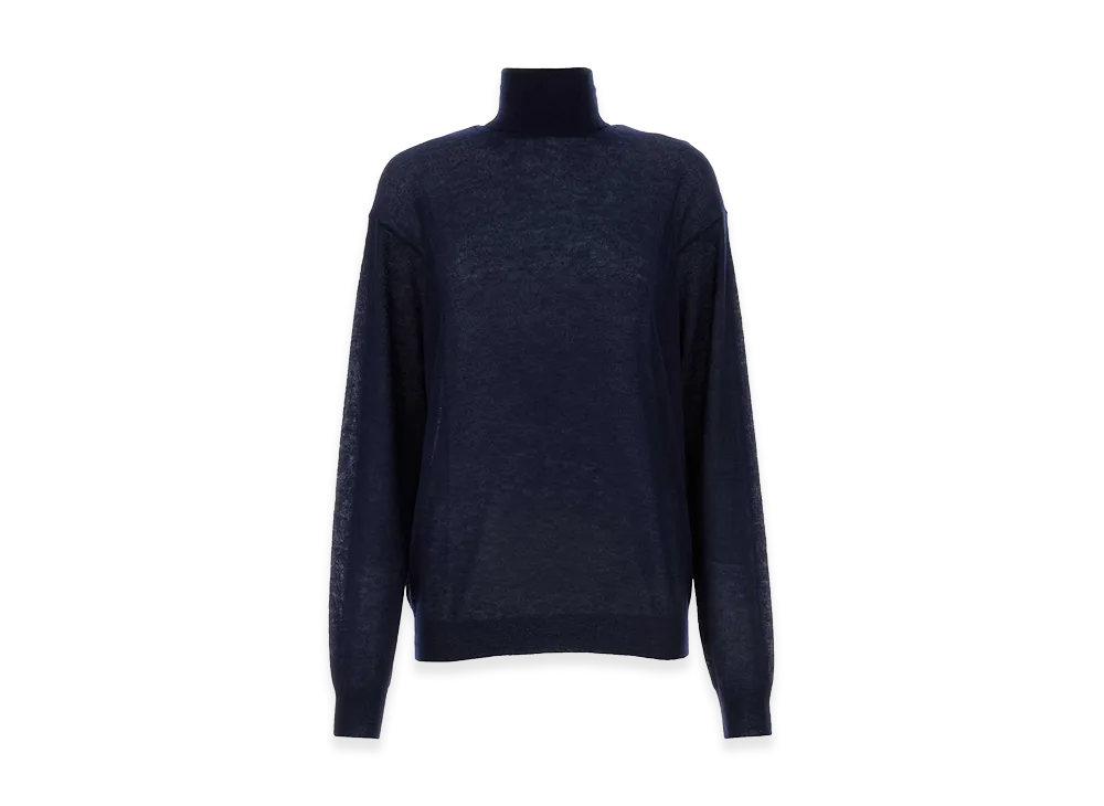 PRADA Women's Cashmere See-Through Sweater "Blue"