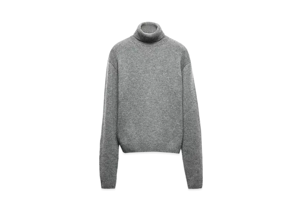 PRADA Women's Cashmere Turtleneck Sweater "Gray"