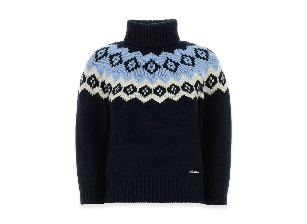 PRADA Women's Wool Blend Sweater "Blunaturale"