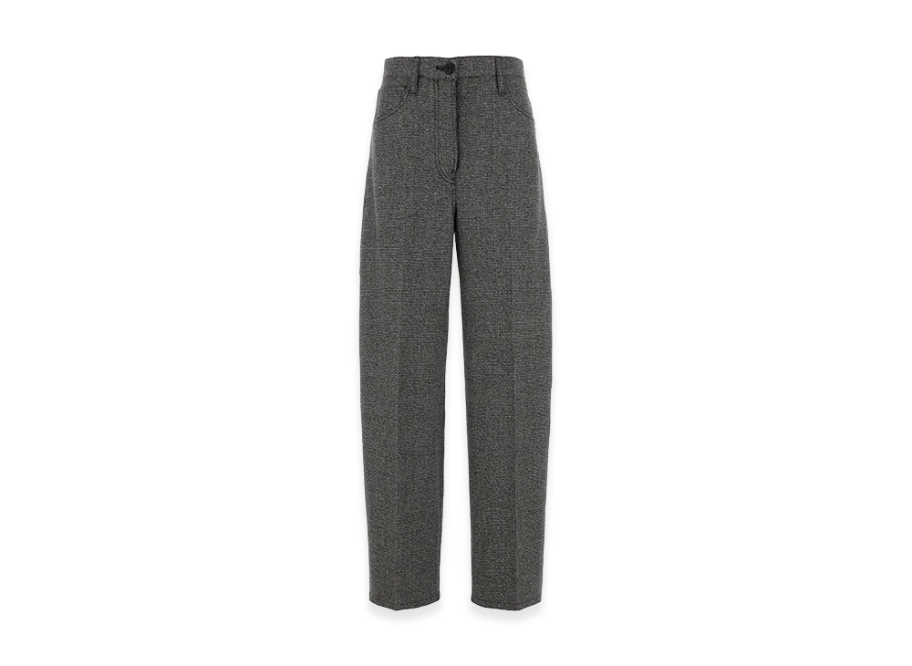 PRADA Women's Embroideglencheck Pant "Grey"