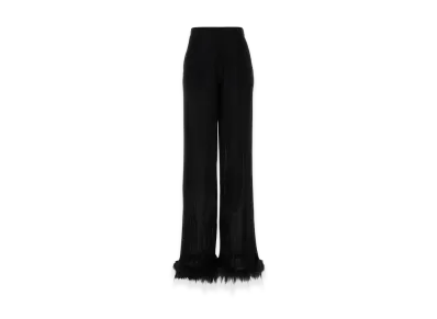 PRADA Women's Satin Wide-Leg Pant "Black"