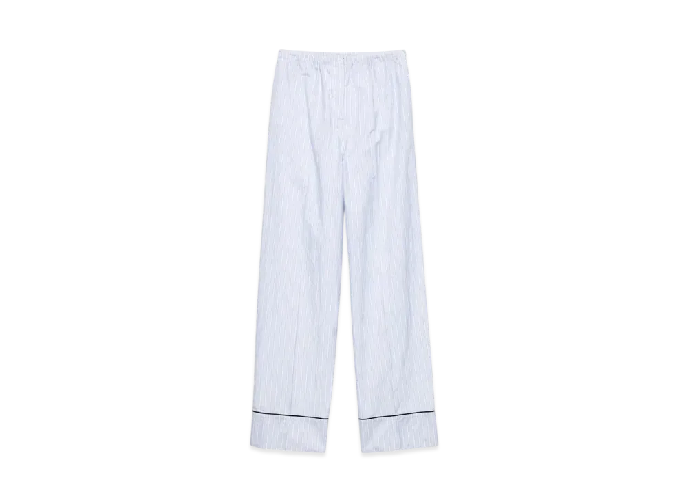 PRADA Women's Striped Chambray Trousers "Light Blue"