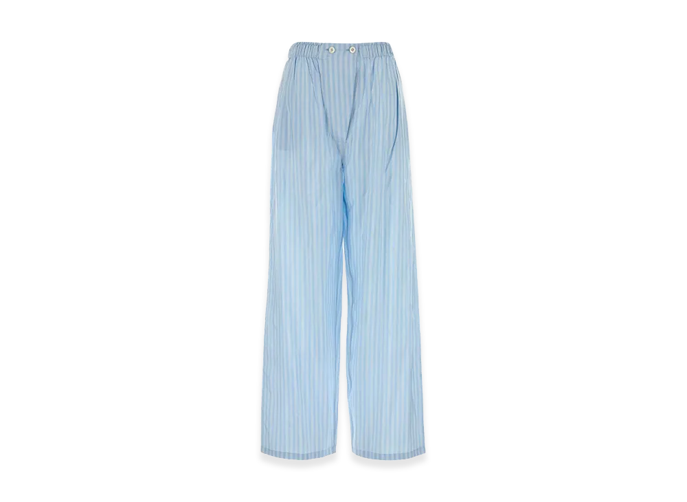 PRADA Women's Embroidesilk Pyjama Pant "Lightblue"