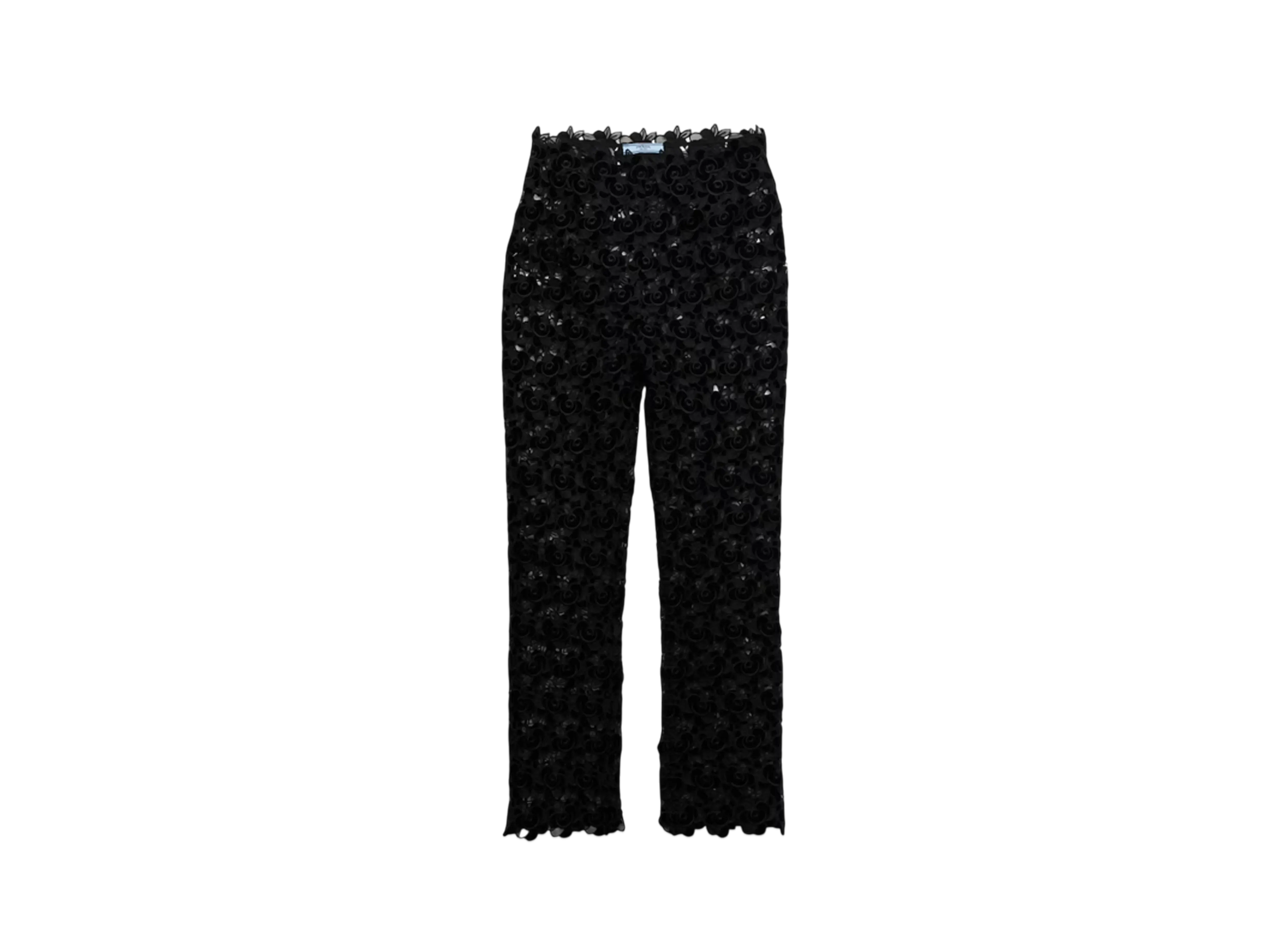PRADA Women's Guipure Lace Trousers "Black"