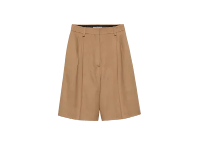 PRADA Women's Camel-Hair Bermudas "Beige"