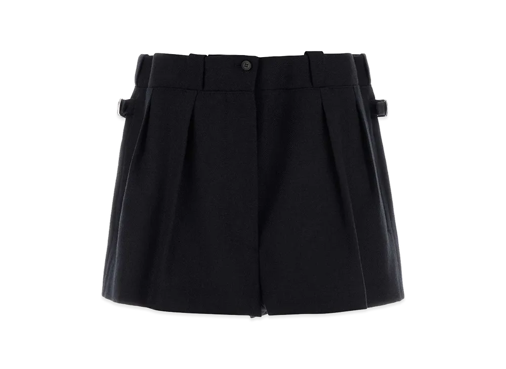 PRADA Women's Wool Shorts "Blue"