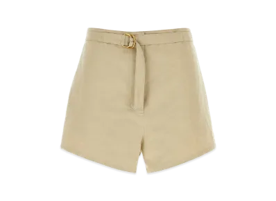 PRADA Women's Cotton Blend Shorts "Beige"