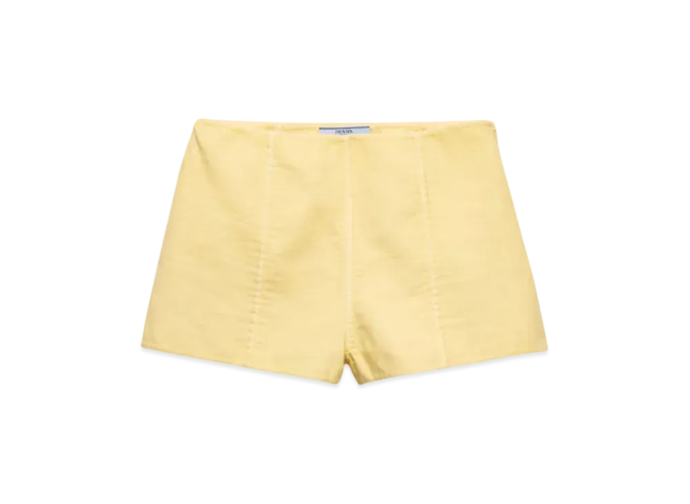 PRADA Women's Double Cotton Shorts "Yellow"