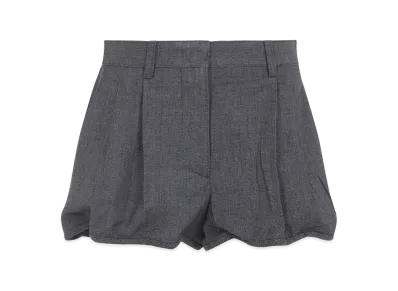 PRADA Women's Shorts In Grisaglia E Satin Anticato "Gray"