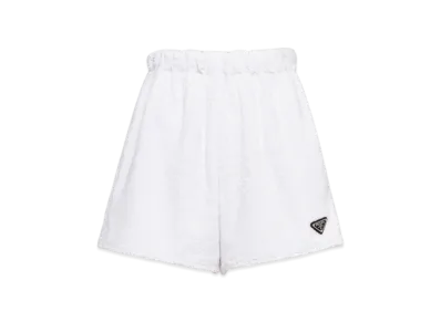 PRADA Women's Terry Cloth Shorts "White"