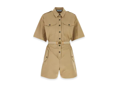 PRADA Women's Cotton Jumpsuit "Camel"