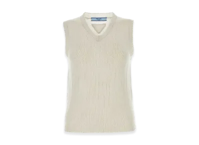 PRADA Women's Cashmere Vest "White"