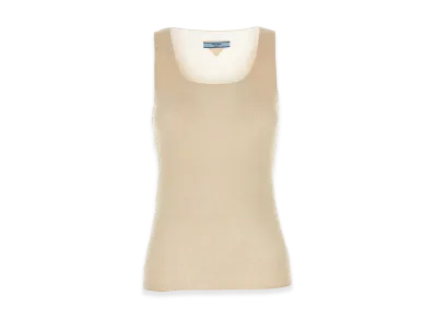 PRADA Women's Cotton Tank Top "Beige"