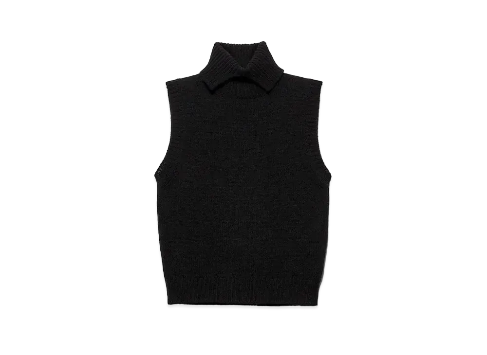PRADA Women's Cashmere Turtleneck Vest "Black"
