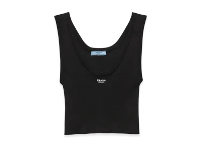PRADA Women's Cotton Tank Top "Black"