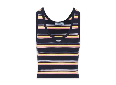 PRADA Women's Striped Top "Blue"