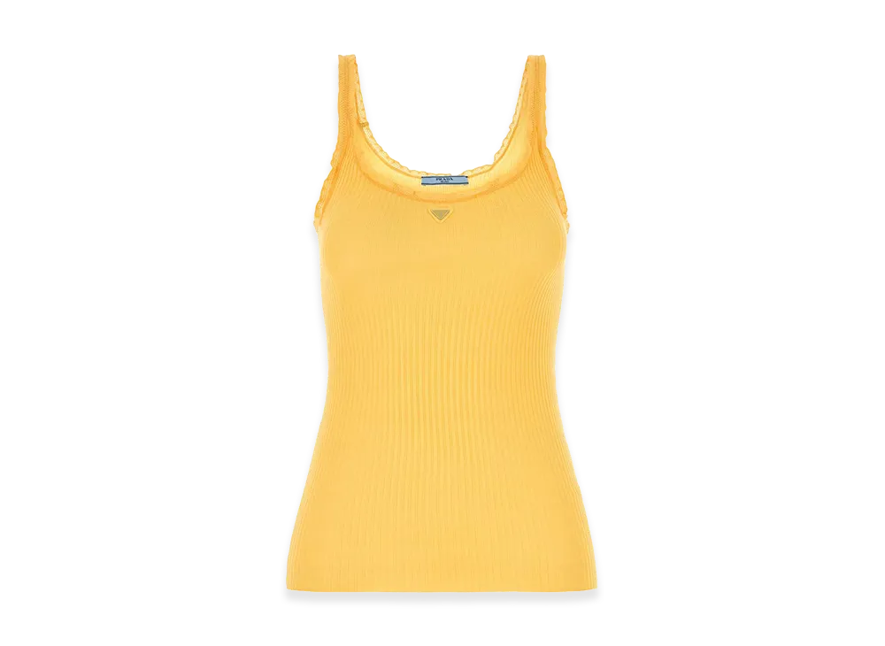 PRADA Women's Cotton Tank Top "Yellow"