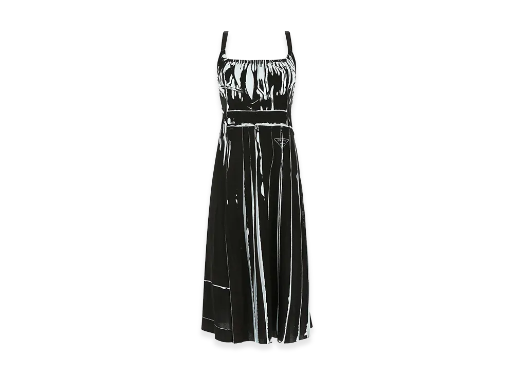 PRADA Women's Printed Stretch Viscose Dress "Multicolor"