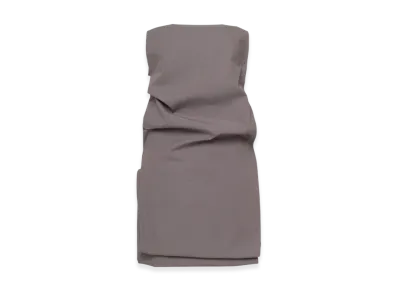 PRADA Women's Gabardine Mini-Dress "Steel Gray"