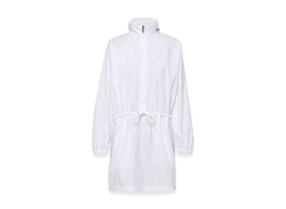 PRADA Women's Hooded Poplin Dress "White"