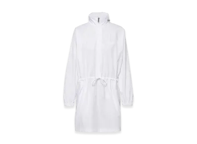 PRADA Women's Hooded Poplin Dress "White"