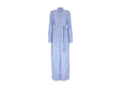 PRADA Women's Printed Silk Shirt Dress "Stripped"