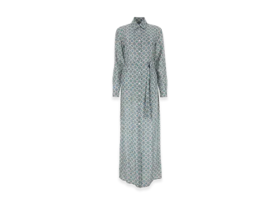 PRADA Women's Printed Silk Shirt Dress "Printed"
