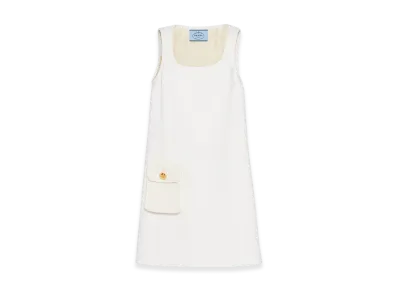 PRADA Women's Natte Minidress "White"