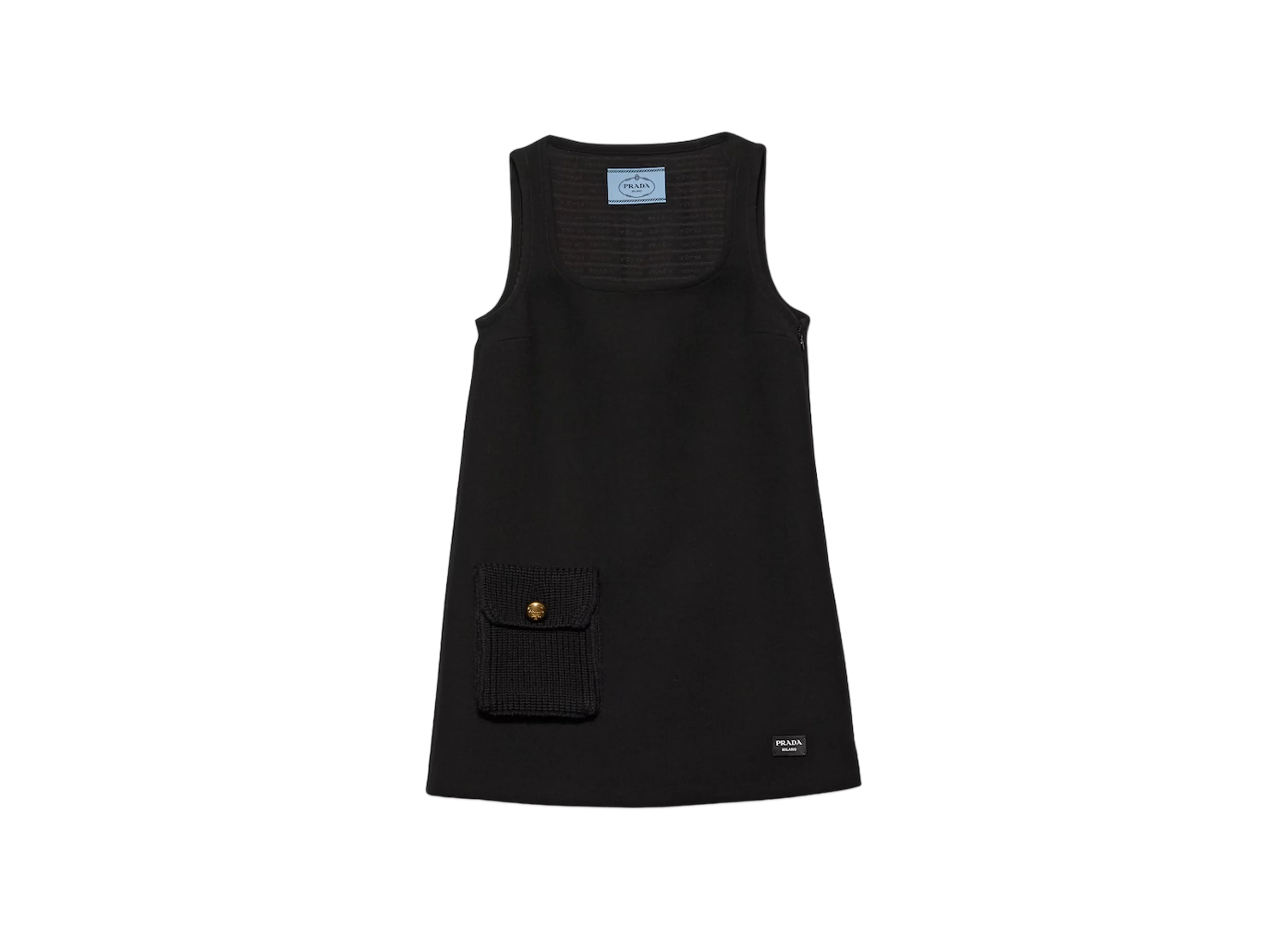 PRADA Women's Natte Minidress "Black"