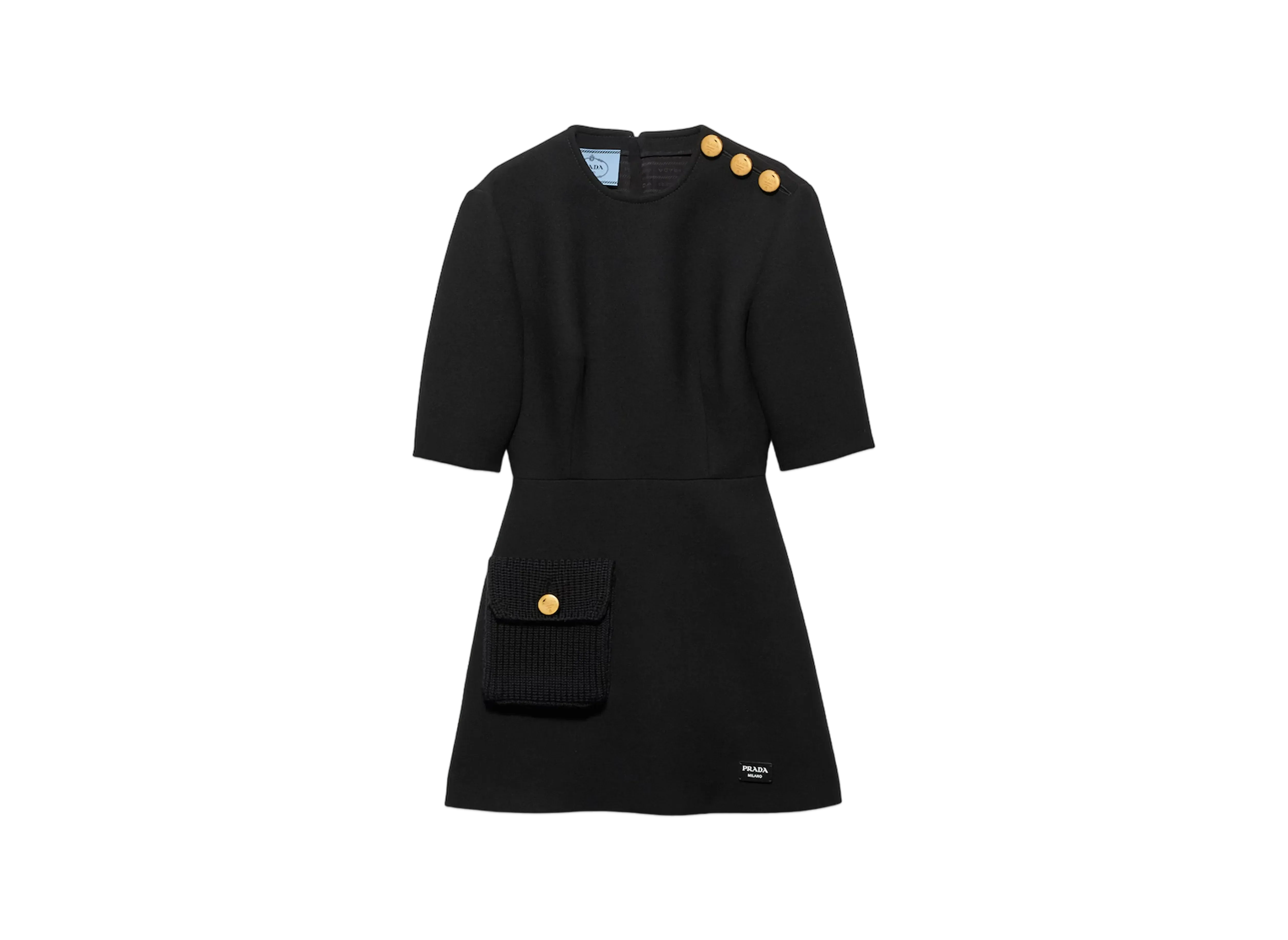 PRADA Women's Natte Minidress "Black"