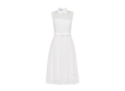 PRADA Women's Superpose Dress "White"