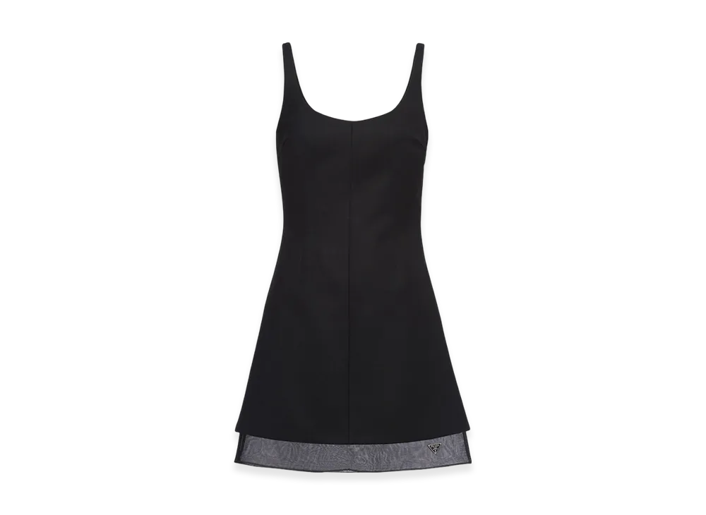 PRADA Women's Wool Mini Dress "Black"