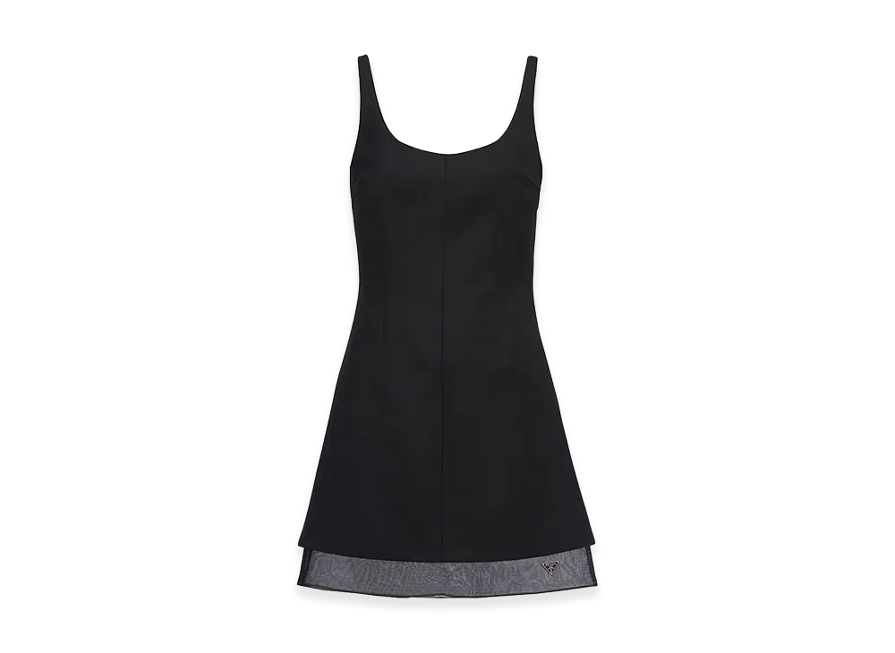 PRADA Women's Crinoline Wool Dress "Black"