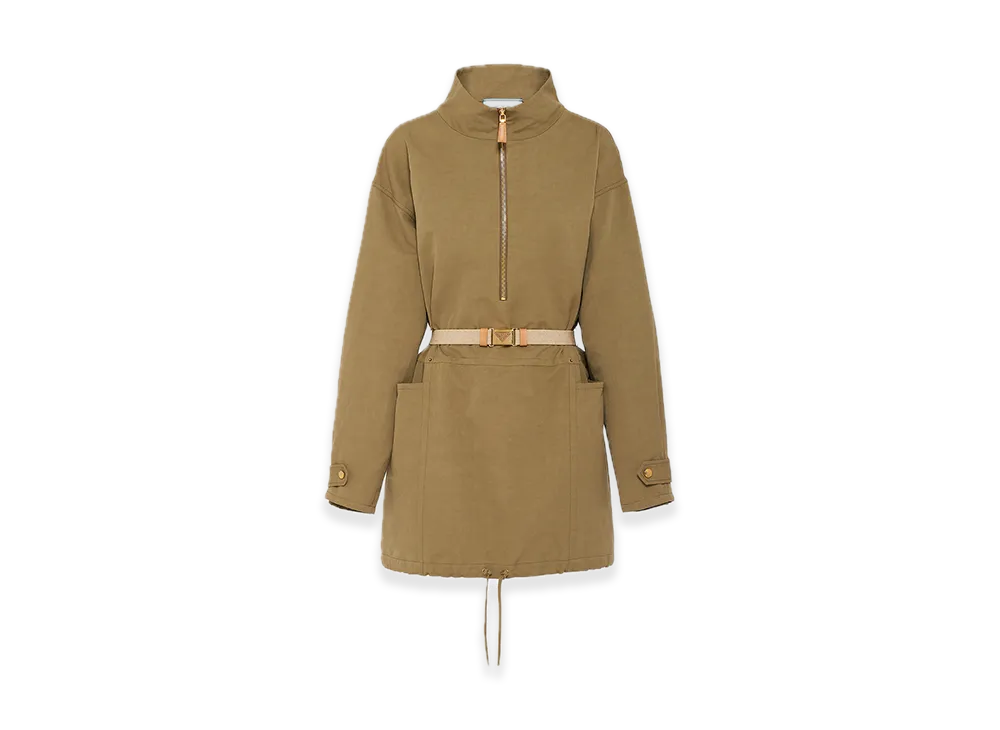 PRADA Panama Cotton Minidress "Khaki"
