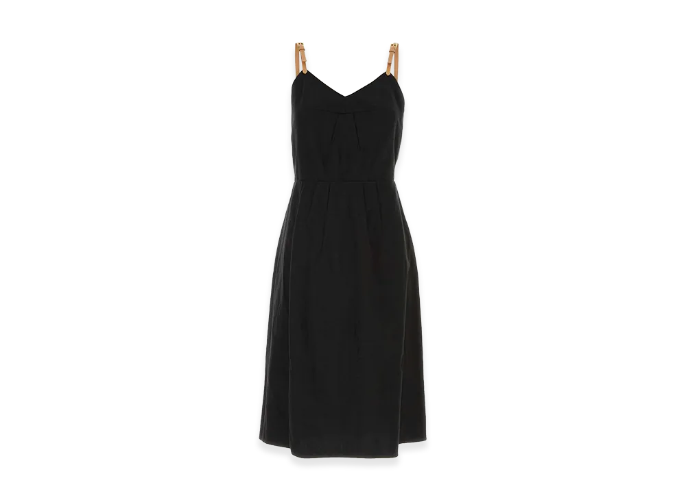 PRADA Women's Linen Blend Dress "Black"