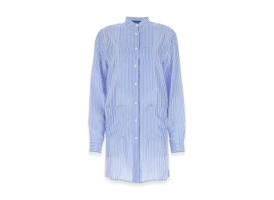 PRADA Women's Printed Silk Shirt "Light Blue"
