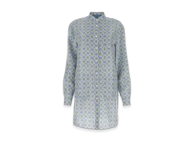 PRADA Women's Printed Silk Shirt Dress "Printed"