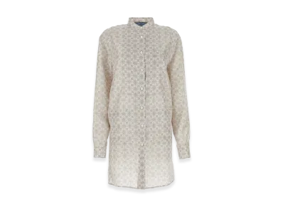 PRADA Women's Printed Silk Shirt Dress "Printed"